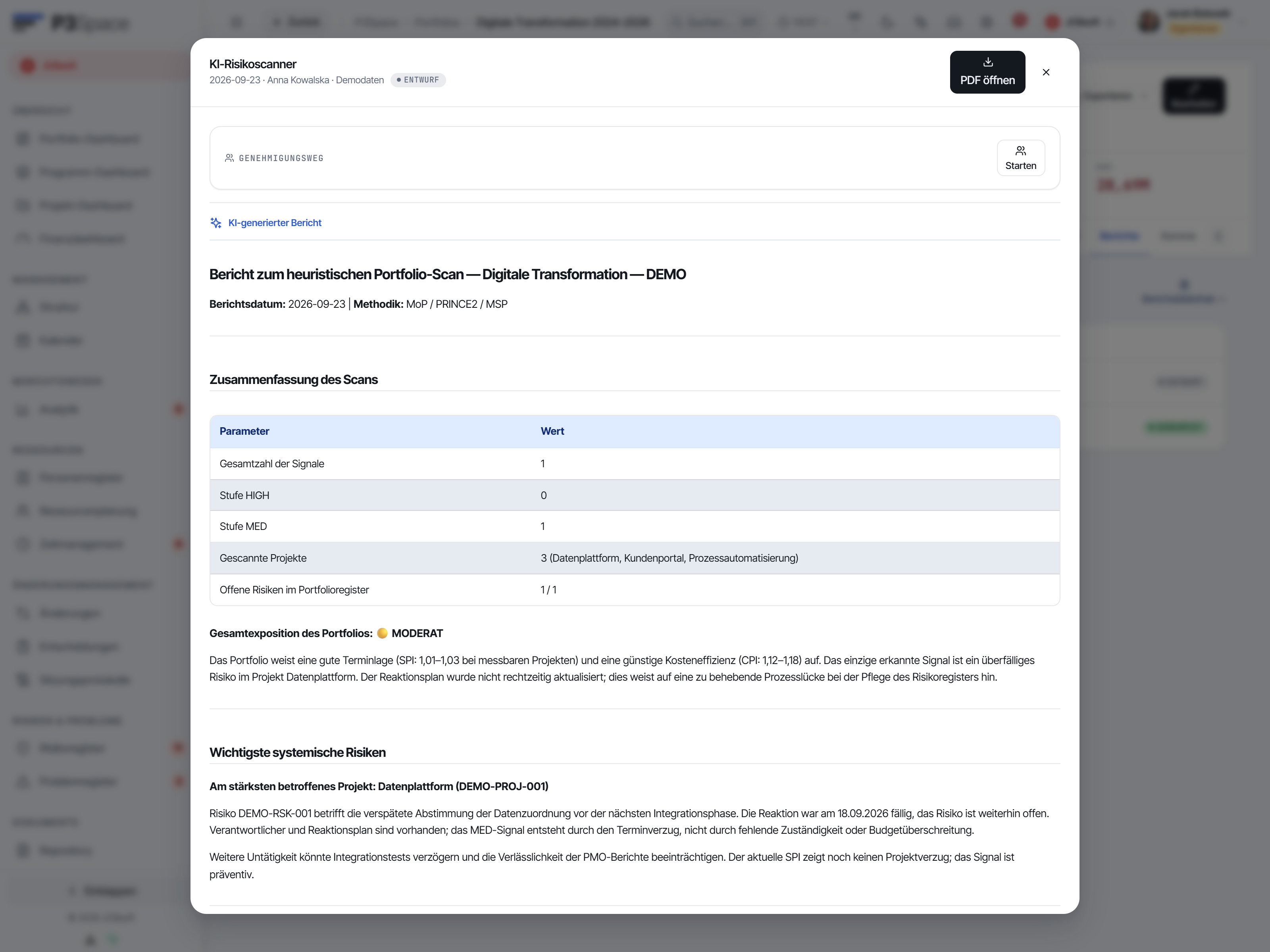 KI-Risikoscan – Signale aus Portfoliodaten für fundierte Entscheidungen.